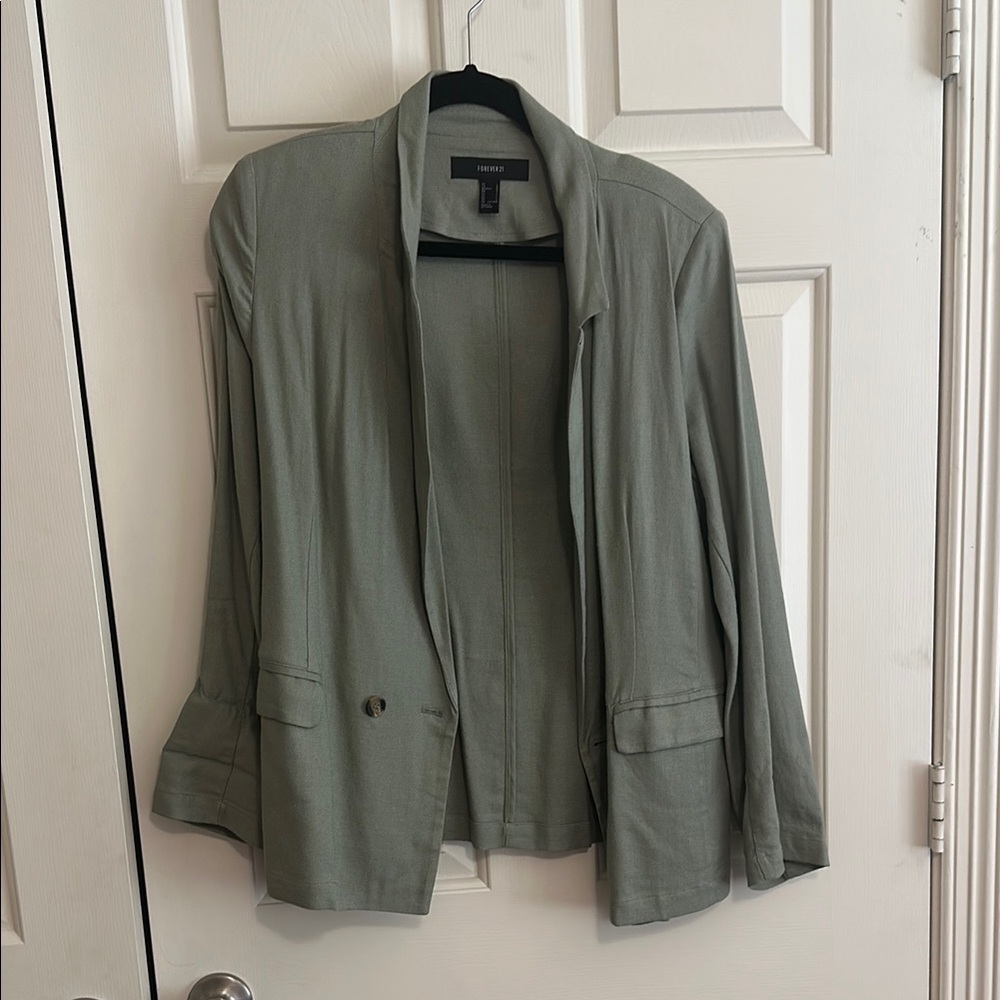 H&M Women's Green Blazer Jacket